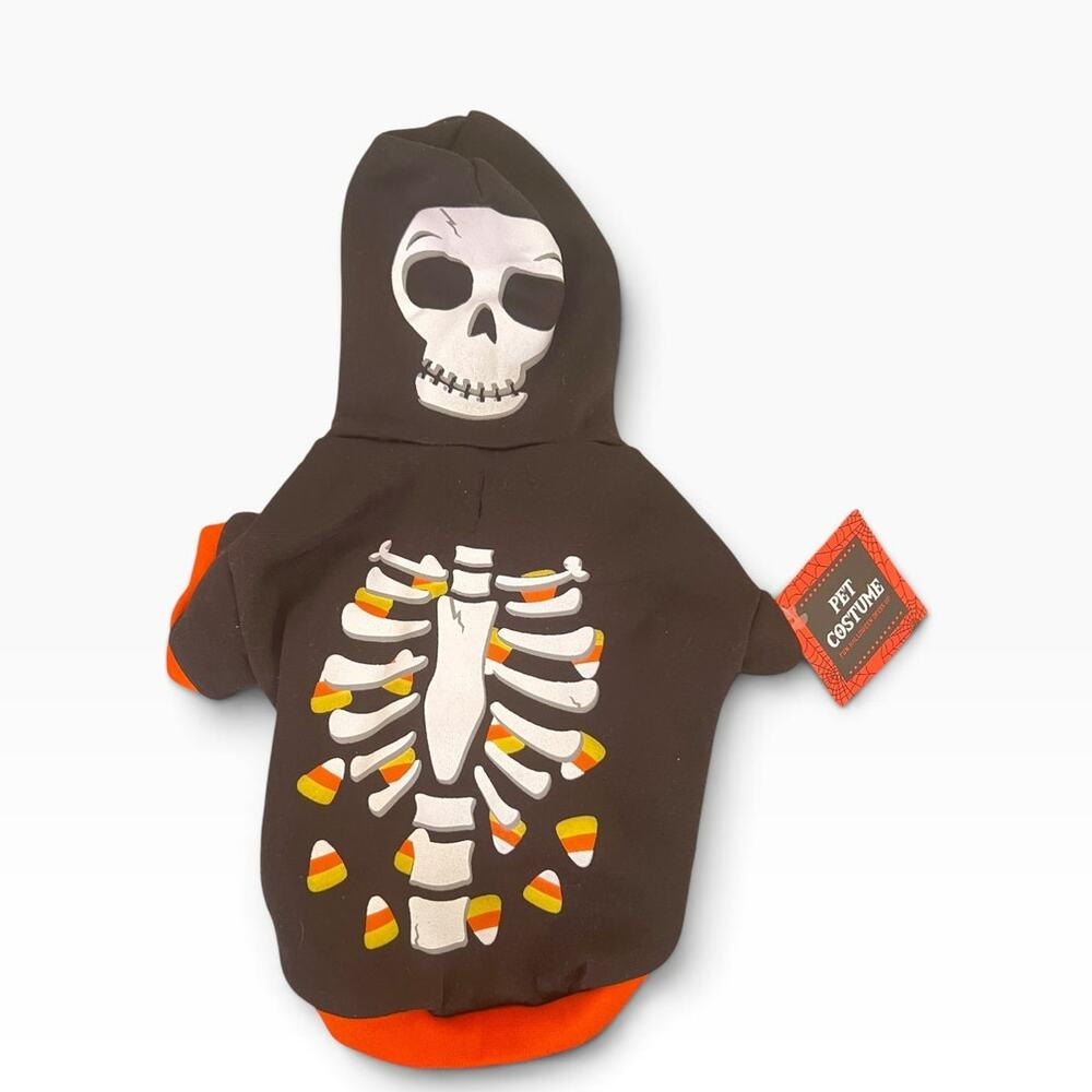 NWT Halloween Skeleton Hoodie for Small Dog Costume